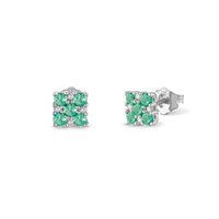 Earrings Bliss Woman in White Gold Smeraldo 0.65 Ct 20104734 - 20104734